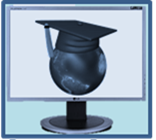 Globe with graduation cap