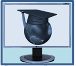 Globe with graduation cap