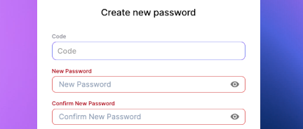 Create a new password